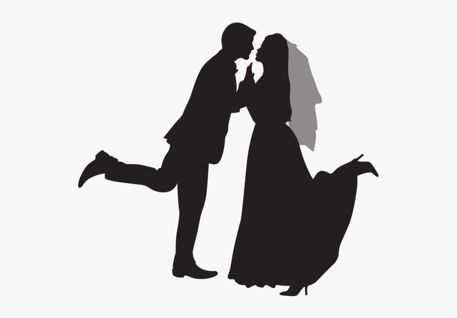 Silhouette Wedding Couple Png - Silhouette Wedding Couple Dancing, Transparent Clipart