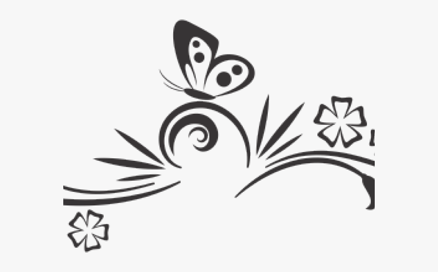 Wedding Line Cliparts - Motyw Roślinny, Transparent Clipart