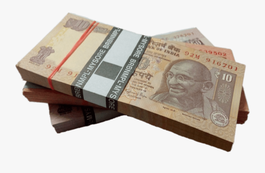 Stacks Of Rupee Notes - New Indian Rupees Png, Transparent Clipart