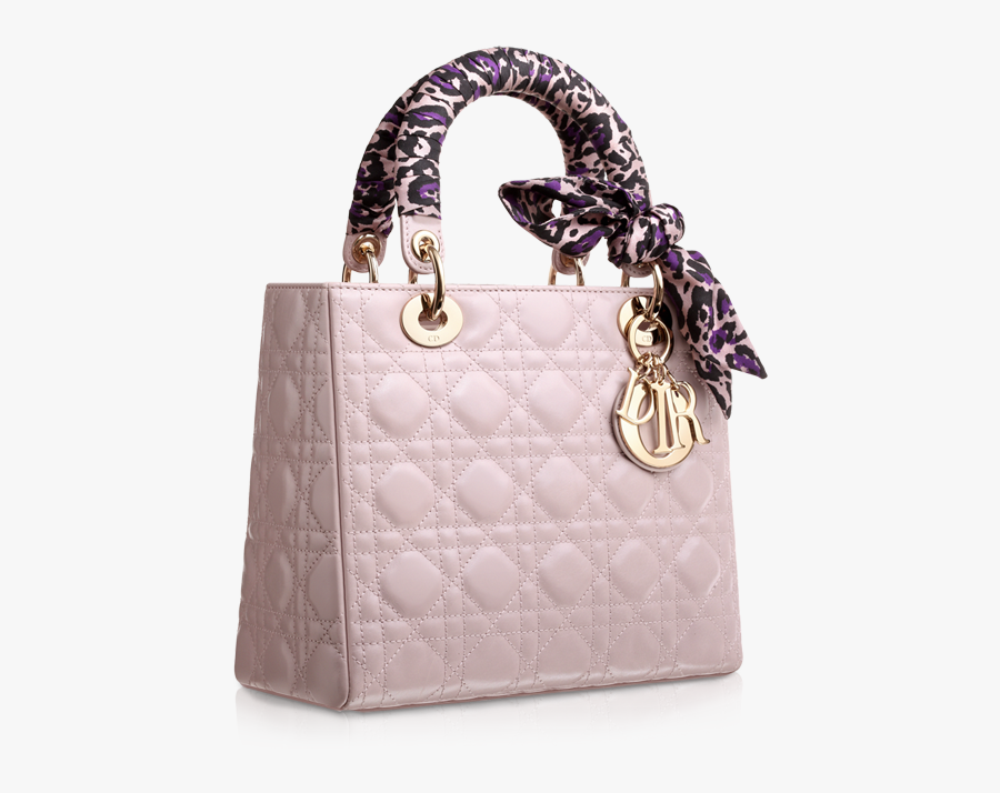 Fashion Christian Dior Handbag Lady Chanel Se Clipart - Lady Dior Bag With Scarf, Transparent Clipart