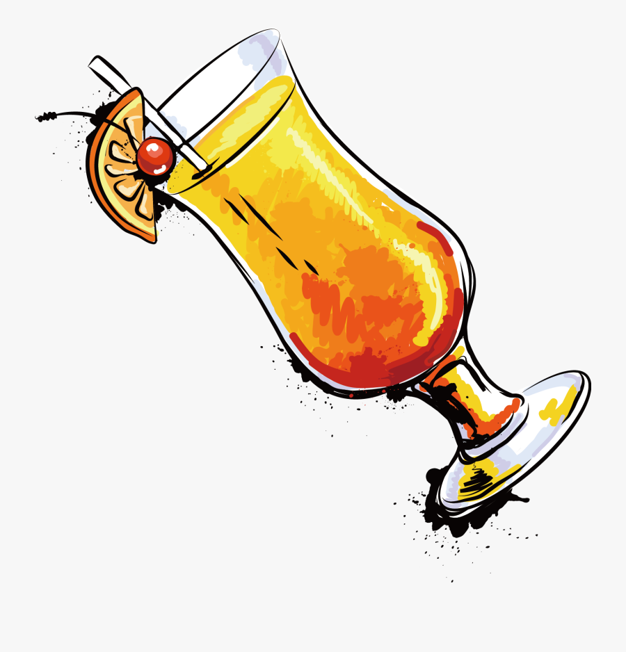 Juice Orange Soft Drink, Transparent Clipart