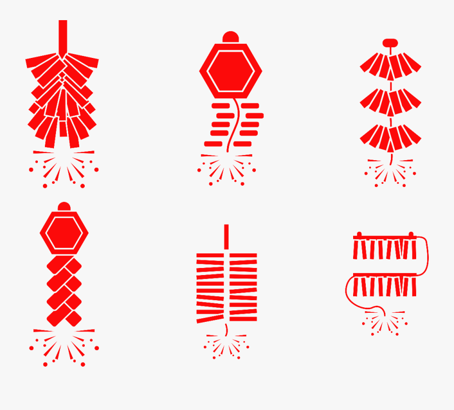 This Graphics Is 2018 New Year Red Firecrackers Vector - Firecracker, Transparent Clipart