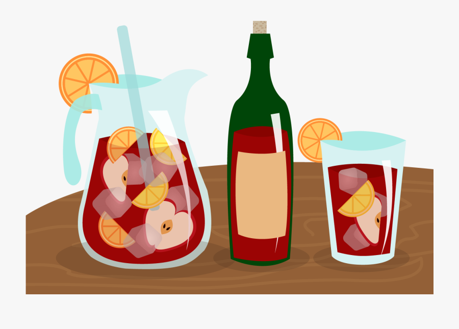 Sangria Wine Juice Cocktail Soft Drink - Sangria Clipart Transparent, Transparent Clipart