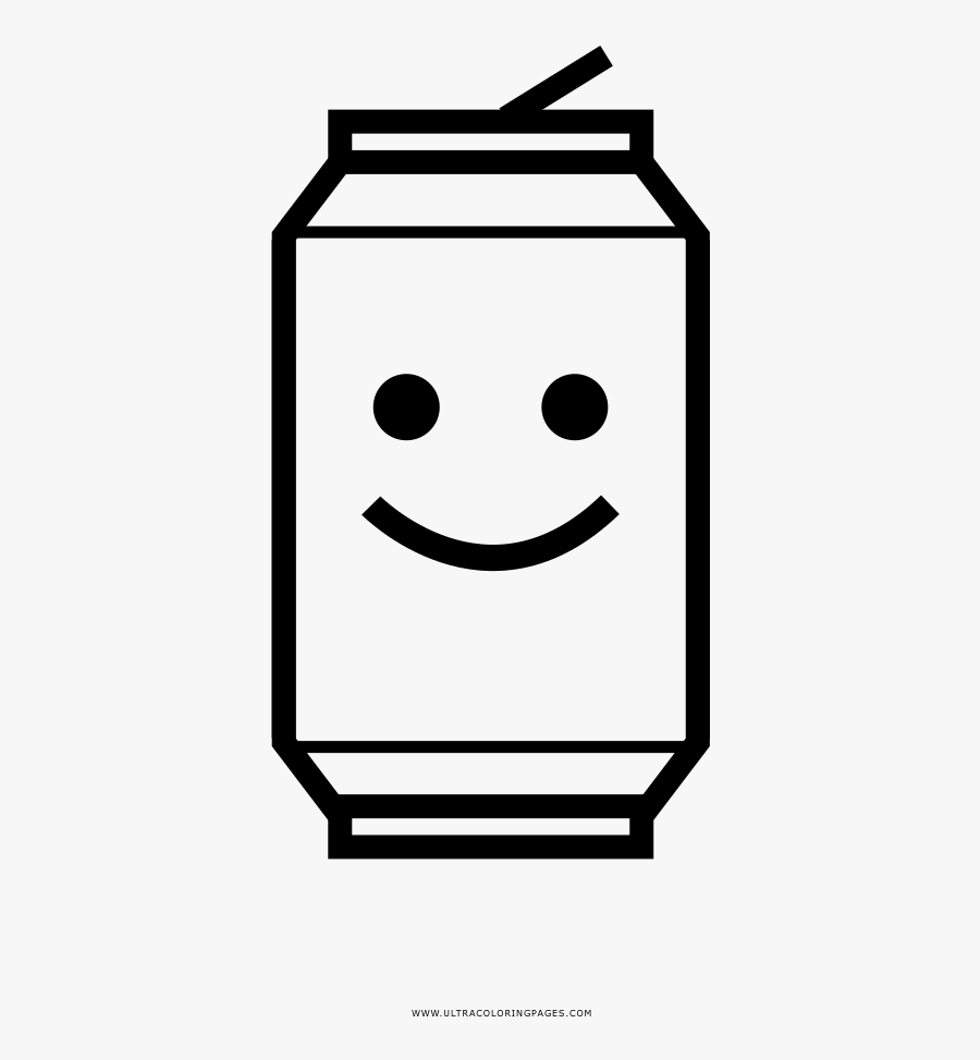 Soda Can Coloring Page - Soft Drink, Transparent Clipart