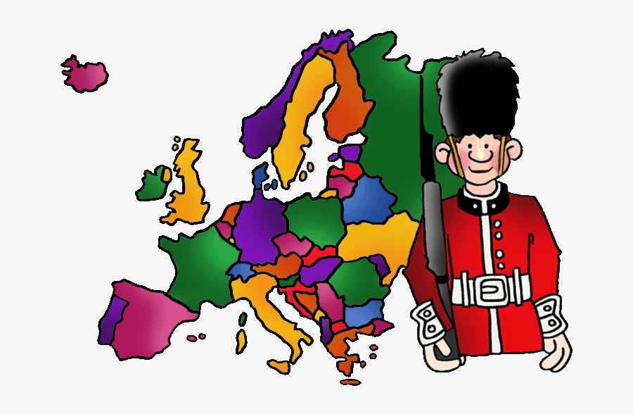 Cold War Era Map Of Europe, Transparent Clipart