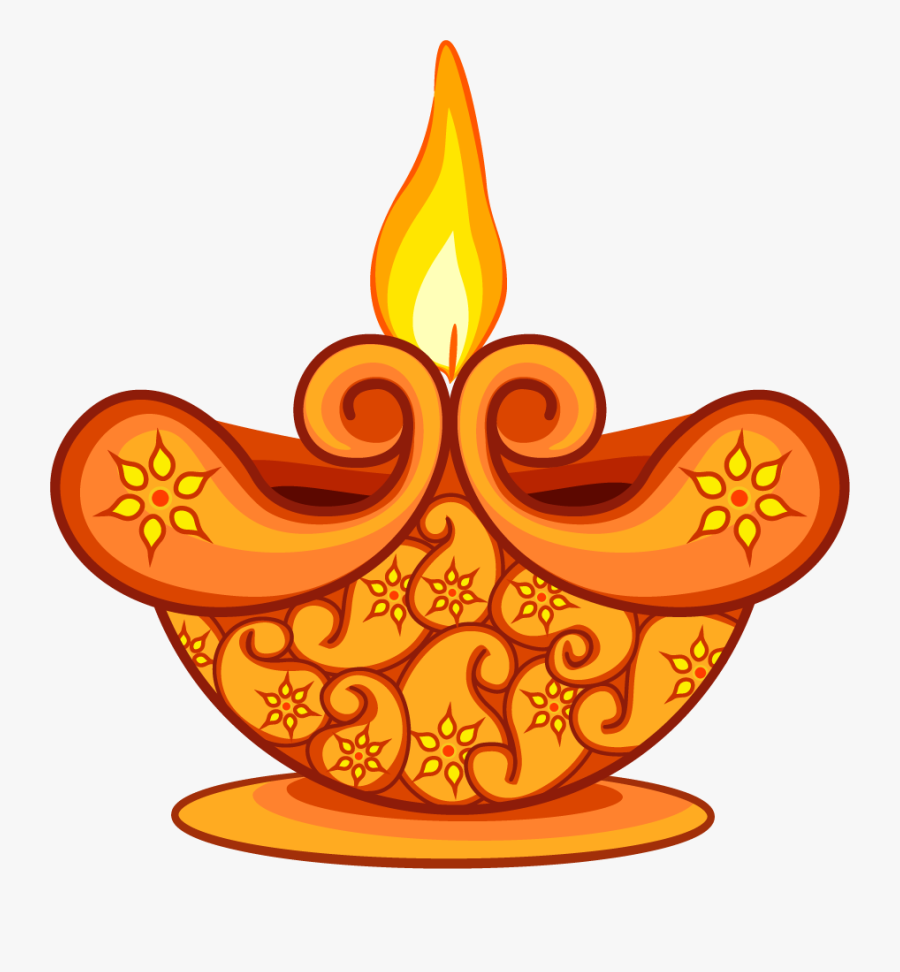 Clipart Diwali Lamp Png , Png Download - Cartoon Picture Of Diya, Transparent Clipart