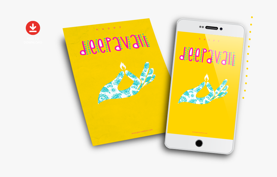 Free Deepavali Greeting Card Design - Smartphone, Transparent Clipart