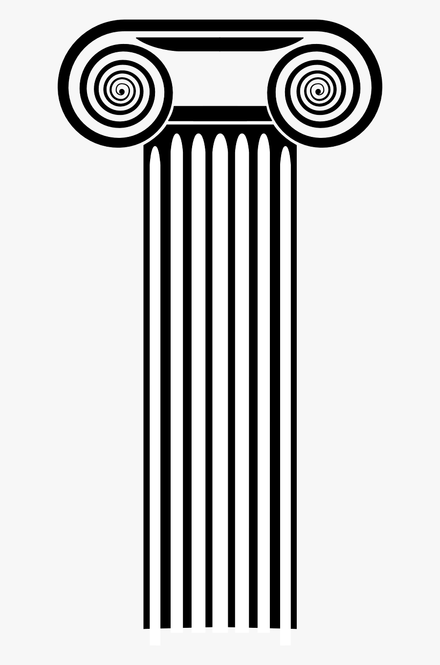 Black And White Download Pillars Vector - Transparent Greek Roman Column, Transparent Clipart