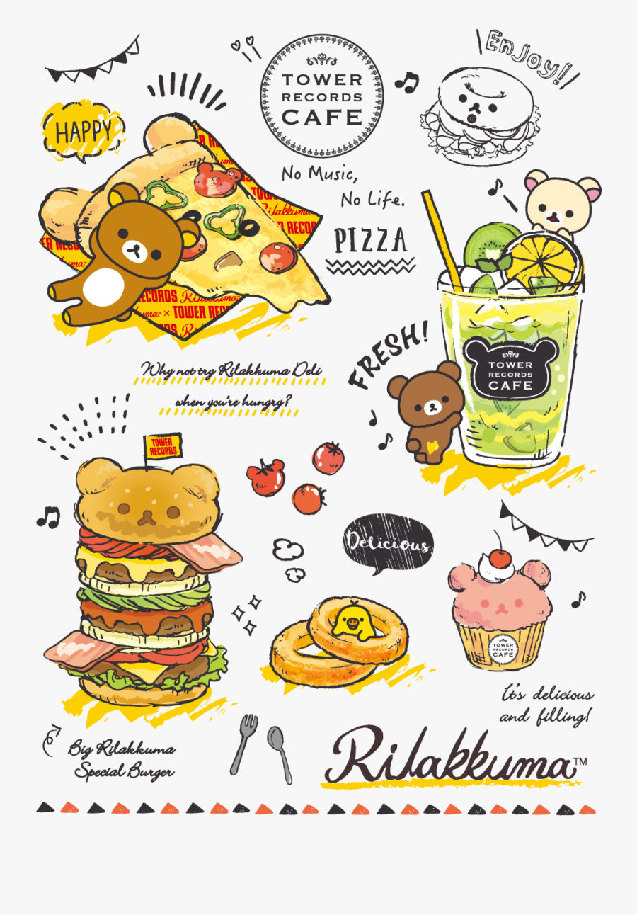 Rilakkuma Tower Records Cafe, Transparent Clipart