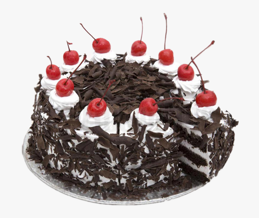 Birthday Black Forest Cake, Transparent Clipart