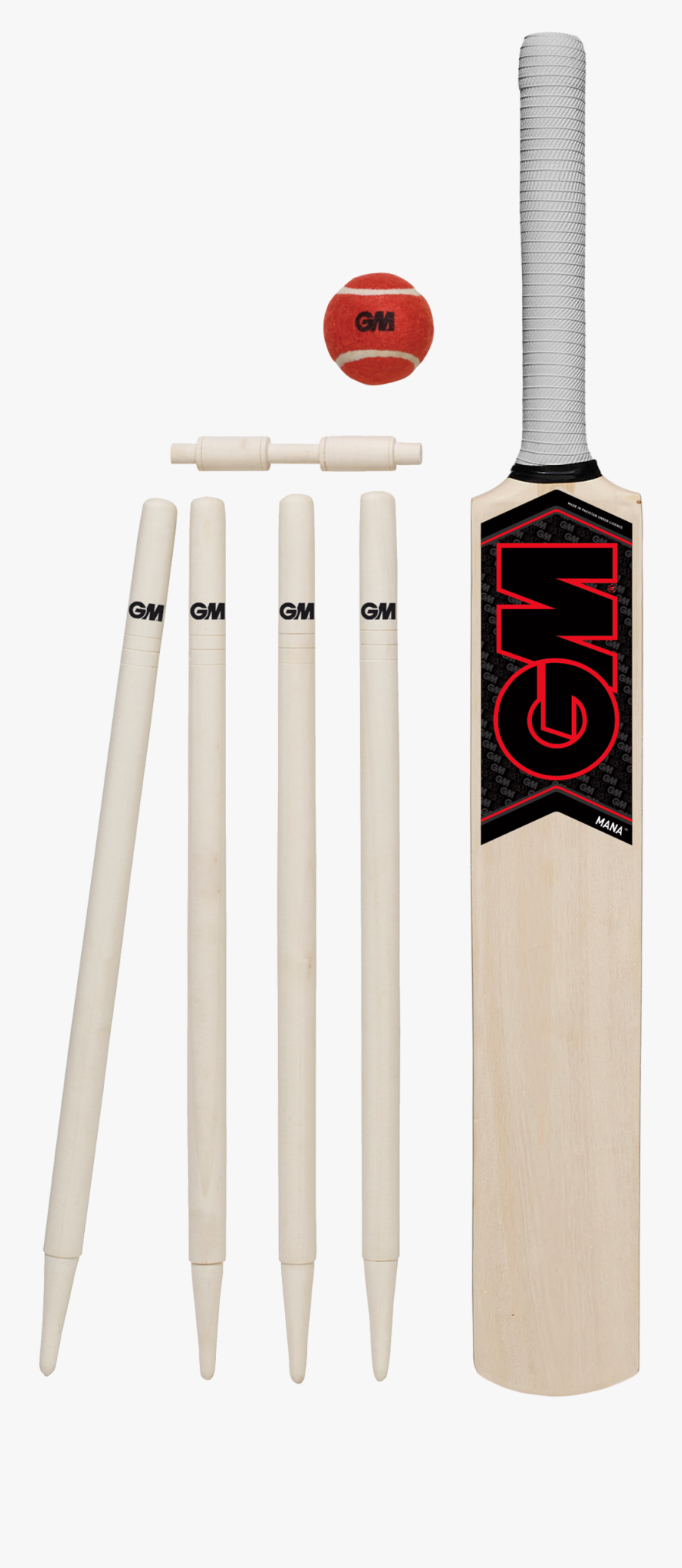 Cricket Bat And Ball Png - Gm Mana Cricket Set, Transparent Clipart