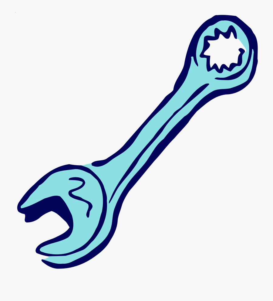 Roughly Drawn Spanner Clip Arts - Wrench, Transparent Clipart