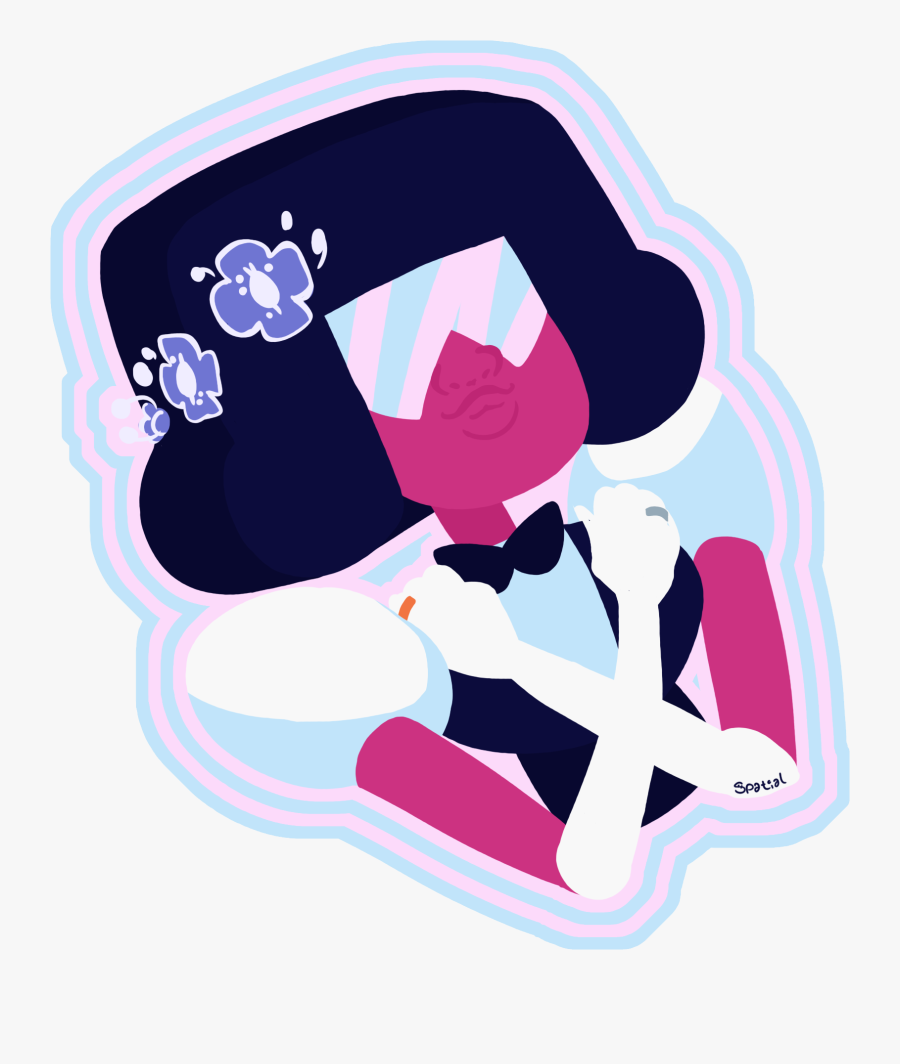 Garnet Hugging Herself In Her Wedding Outfit As Requested - Hugging Herself Illustration Png, Transparent Clipart