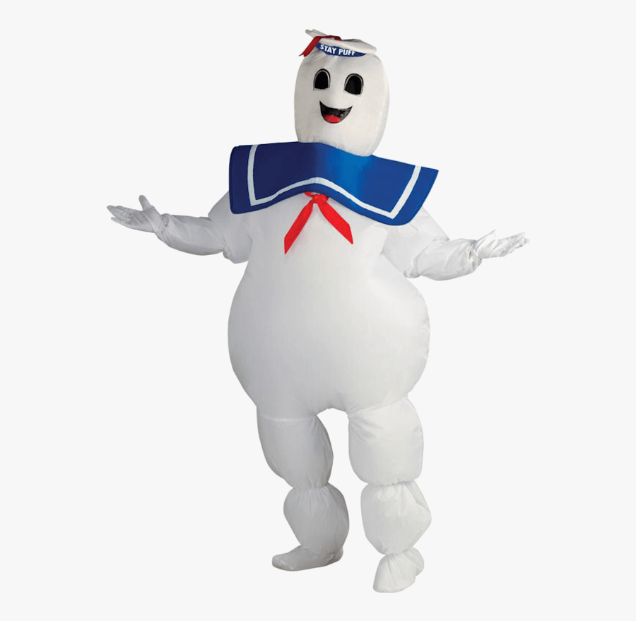 Inflatable Stay Puft Marshmallow Man Costume Clipart - Ghostbusters Puft Costume, Transparent Clipart