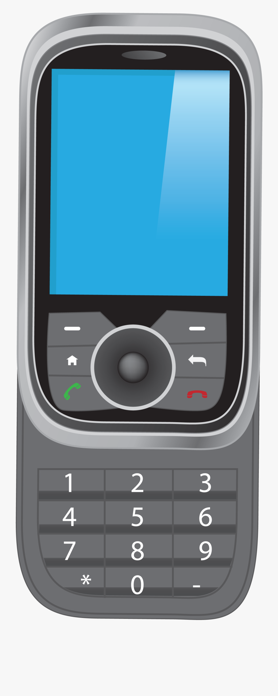 Transparent Mobile Clipart Png - Feature Phone, Transparent Clipart