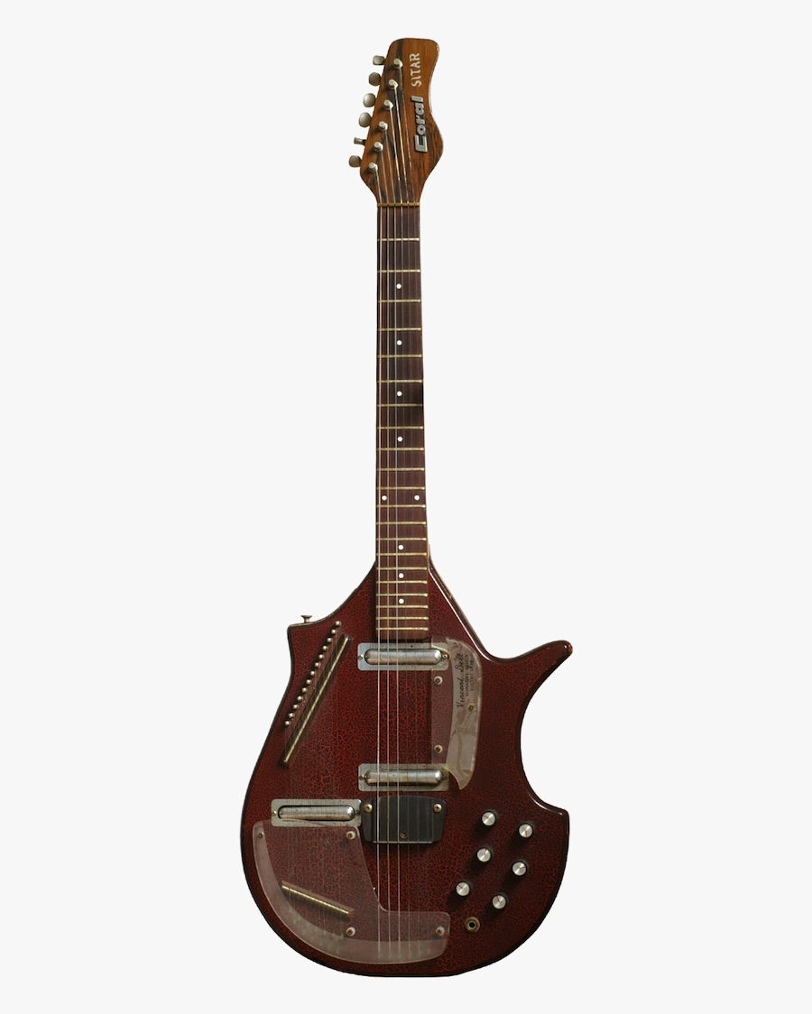 Electric Sitar - Gretsch Double Cutaway Solid Body, Transparent Clipart