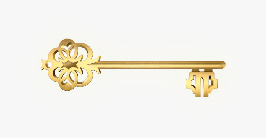 Gold Clip Art Transprent - Golden Key No Background, Transparent Clipart