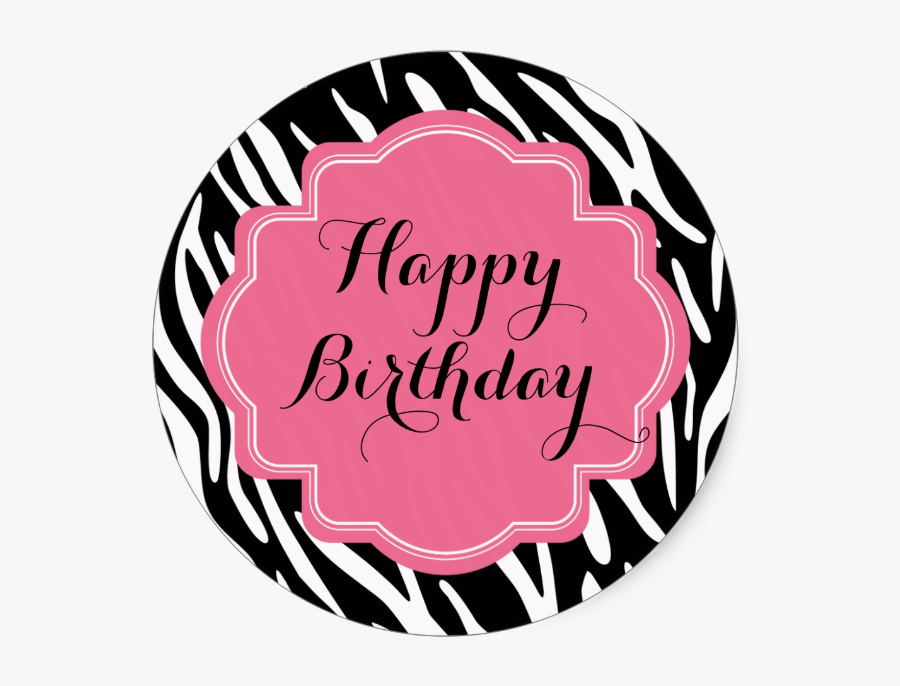 Was - $10 - 95 - Now - $9 - - Happy Birthday Zebra - Printable Happy Birthday Stickers, Transparent Clipart