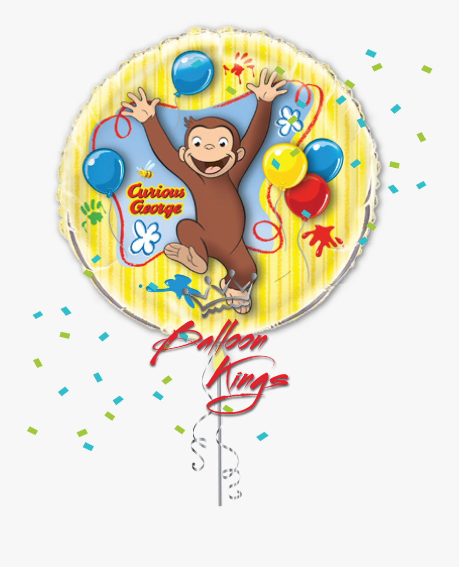 Curious George Balloons, Transparent Clipart