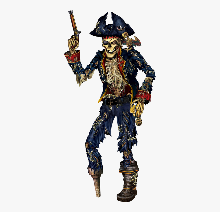 Skeleton Skull Piracy Joint Party Pirate Clipart - Pirate Skeleton, Transparent Clipart