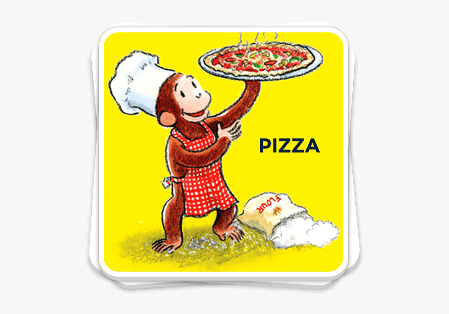 Transparent Cartoon Pizza Png - Curious George Books, Transparent Clipart