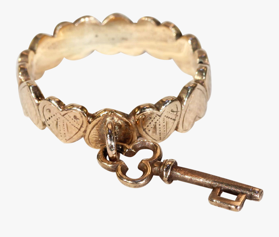 Clip Art Antique Heart Key - Charm Bracelet, Transparent Clipart