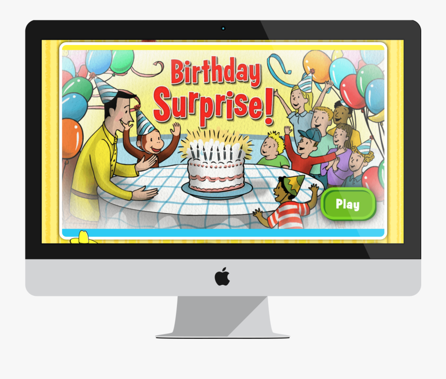 Curious George Birthday Surprise Game, Transparent Clipart