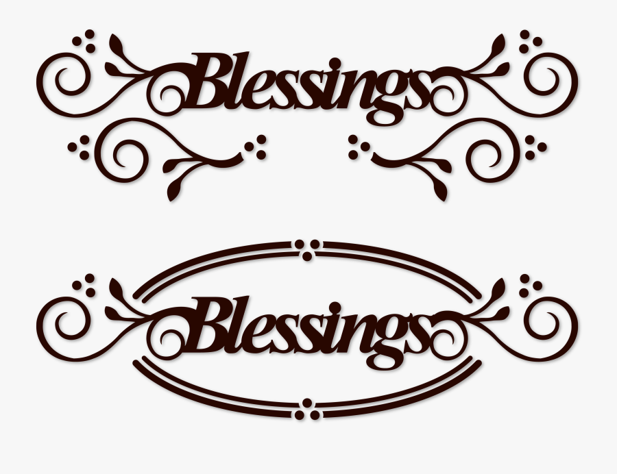Blessings Word Art , Png Download Clipart , Png Download - Calligraphy, Transparent Clipart