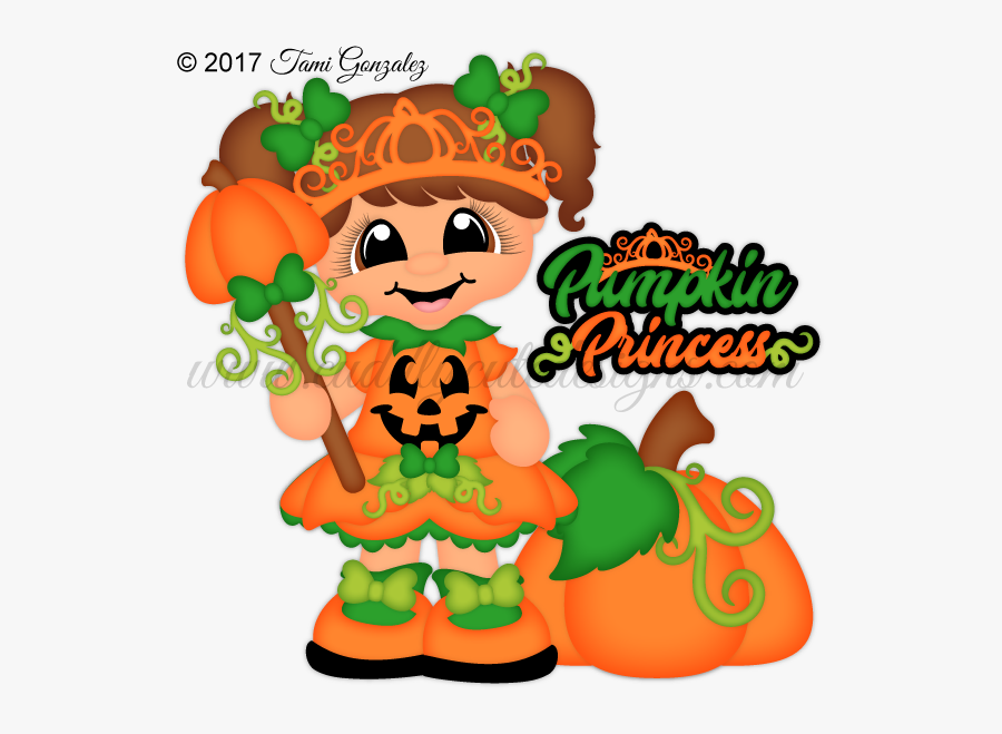 Pumpkin Princess Cute, Transparent Clipart