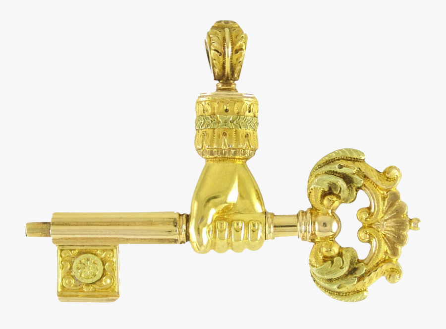 Clip Art Large K Gold Fob - Brass, Transparent Clipart