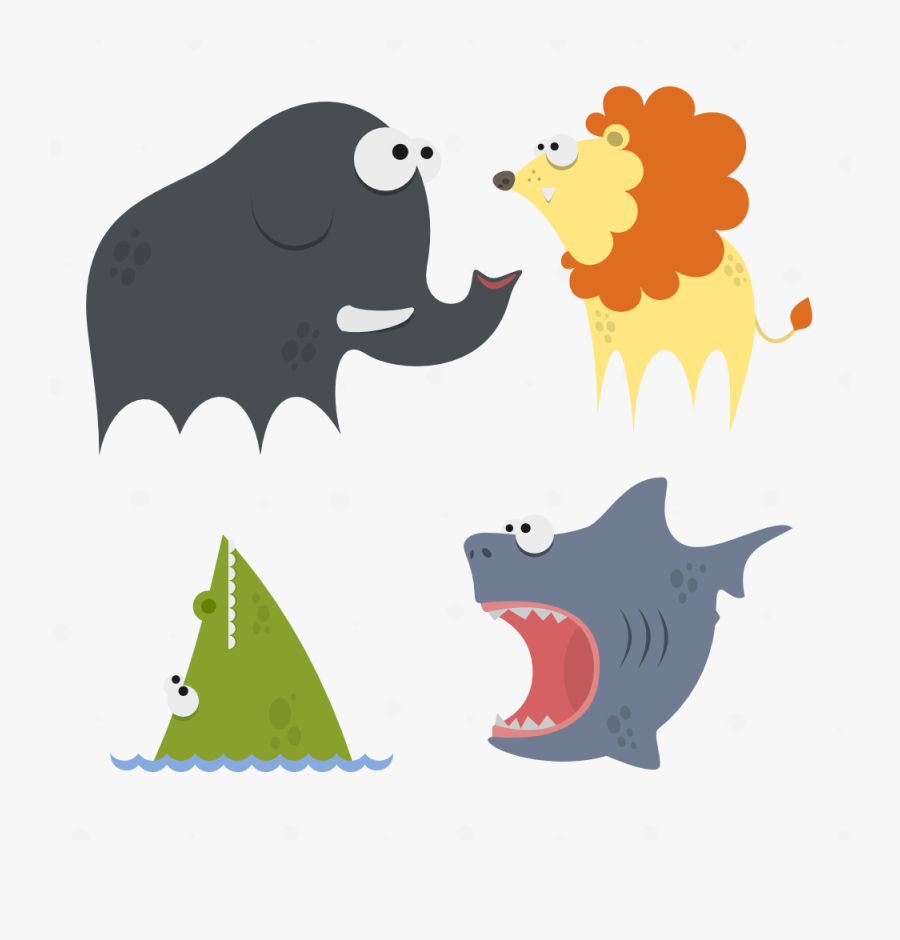 Cute Animals Vector Set 8 Photoshop Brush - Cartoon, Transparent Clipart