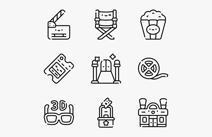 Cinema - Icono Hobbies Png, Transparent Clipart