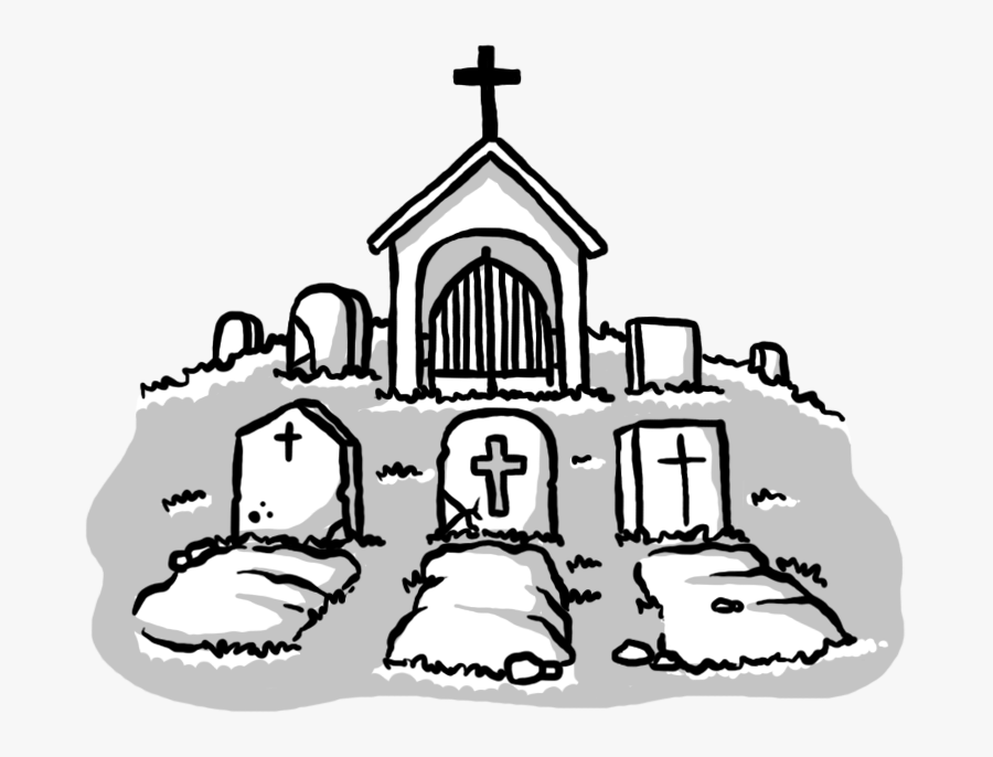 Grave Tomb Clip Art - Dibujos De Un Cementerio, Transparent Clipart