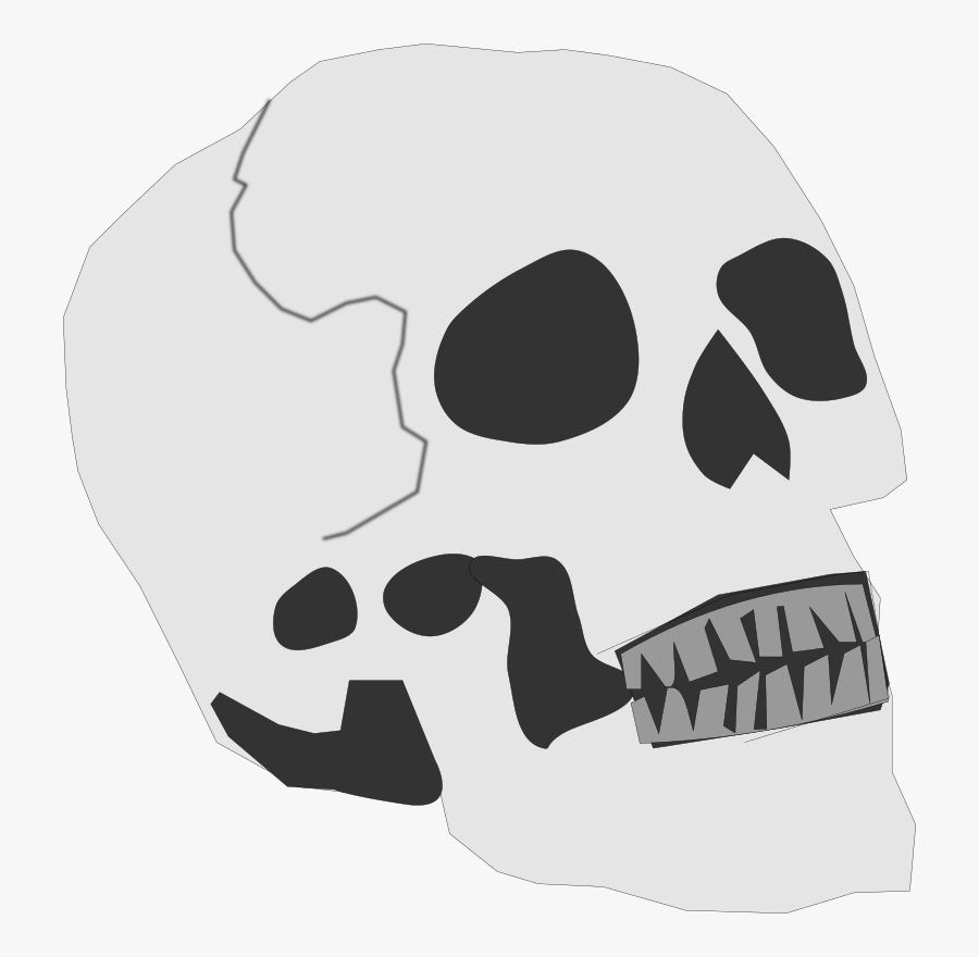 Skull, Bones, Death, Dead, Grave, Nightmare, Graveyard - Cartoon Skull Png Public Domain, Transparent Clipart