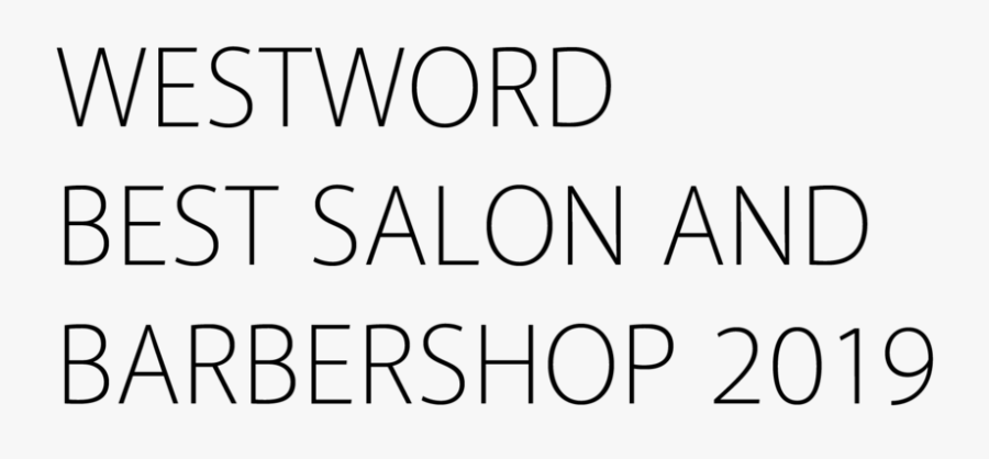 Westword Best Salon And Barbershop - Calligraphy, Transparent Clipart