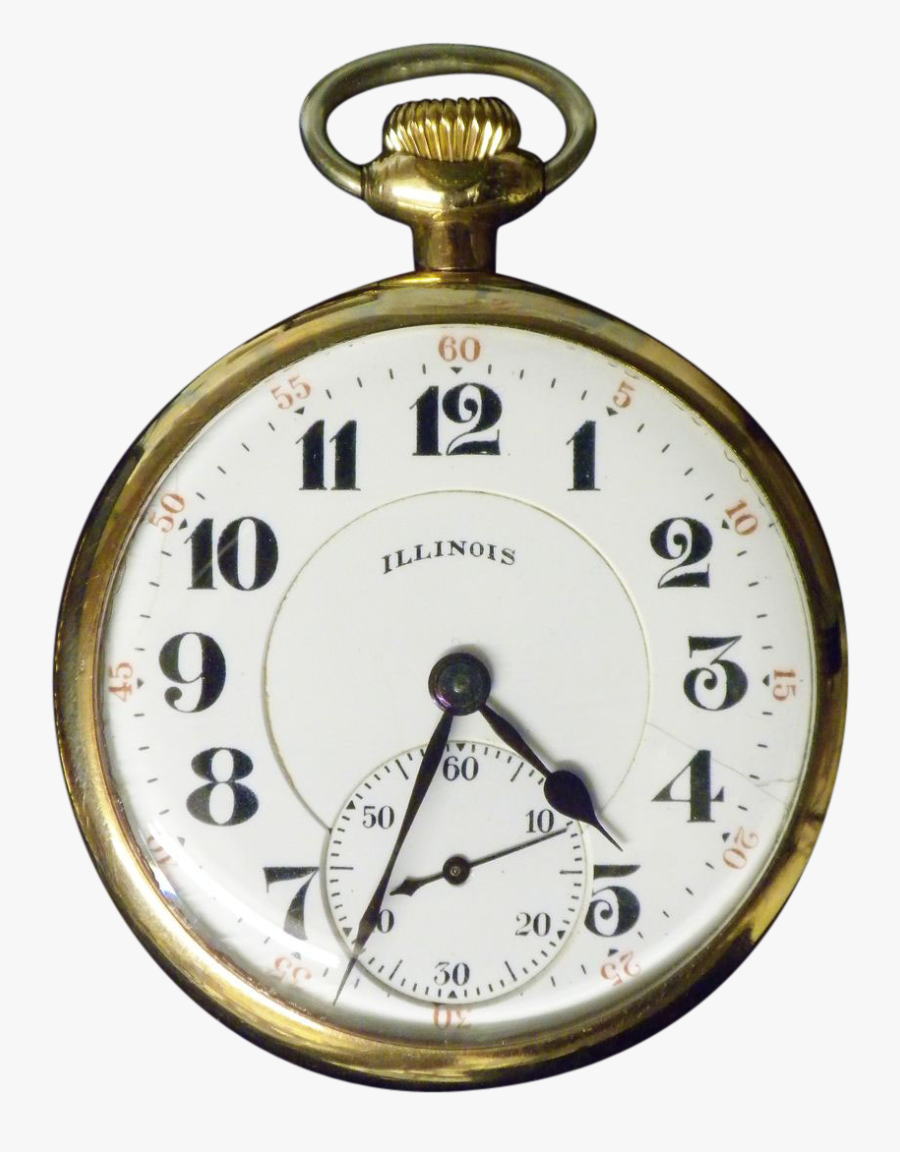 Clip Art Gold Filled Illinois Ten - Illinois Pocket Watch, Transparent Clipart