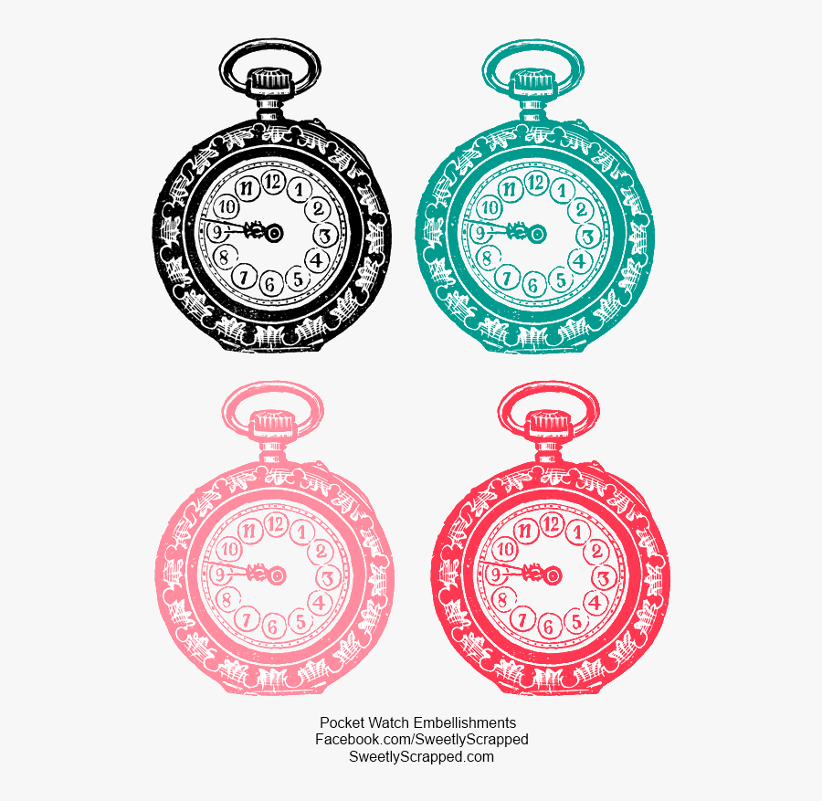 Printable Alice In Wonderland Clocks, Transparent Clipart