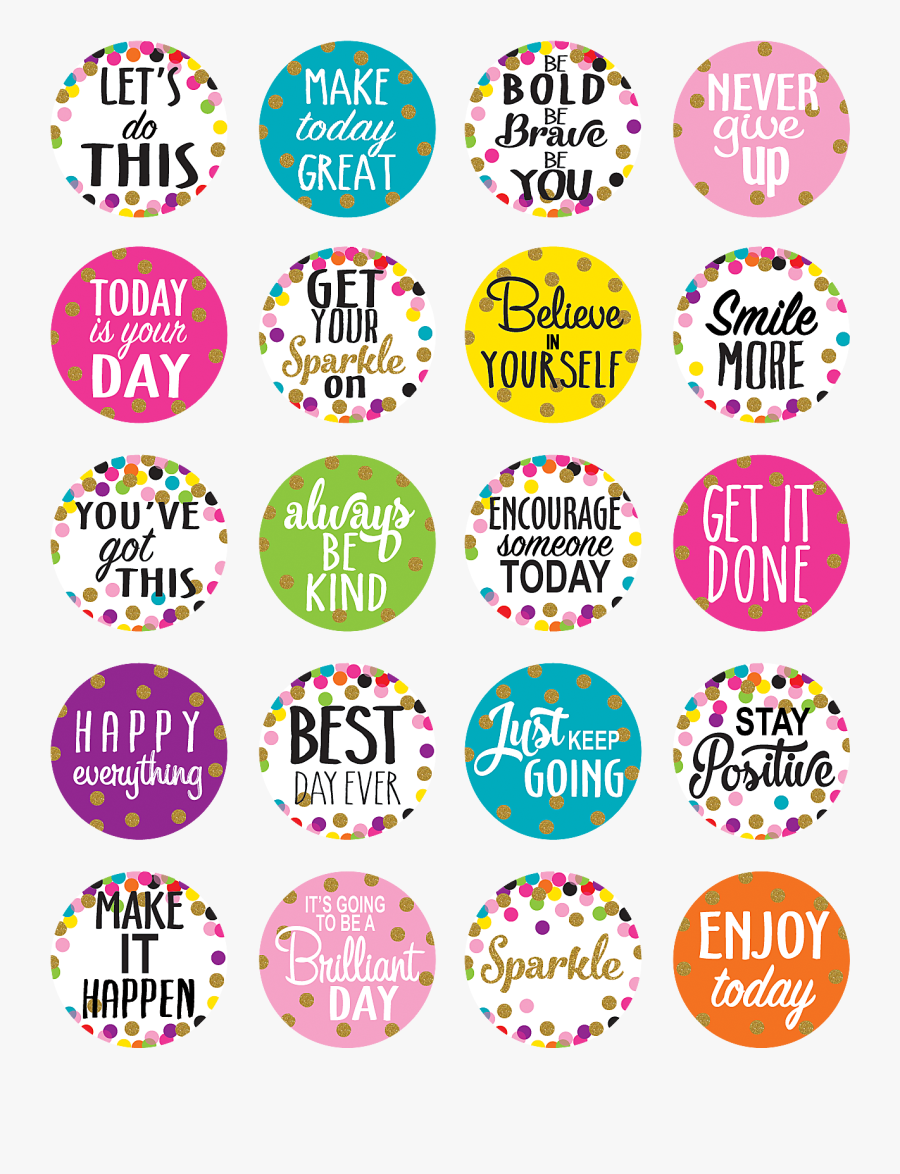 Confetti Words To Inspire, Transparent Clipart