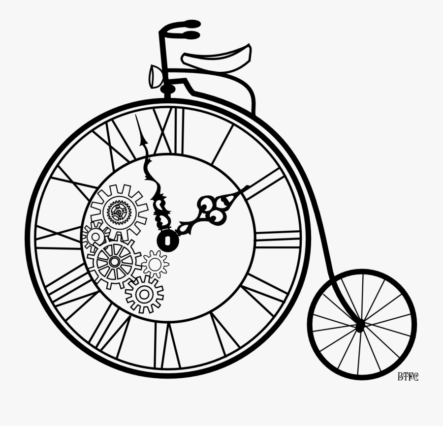 Steampunk Cycle - Back To The Future Clock Png, Transparent Clipart