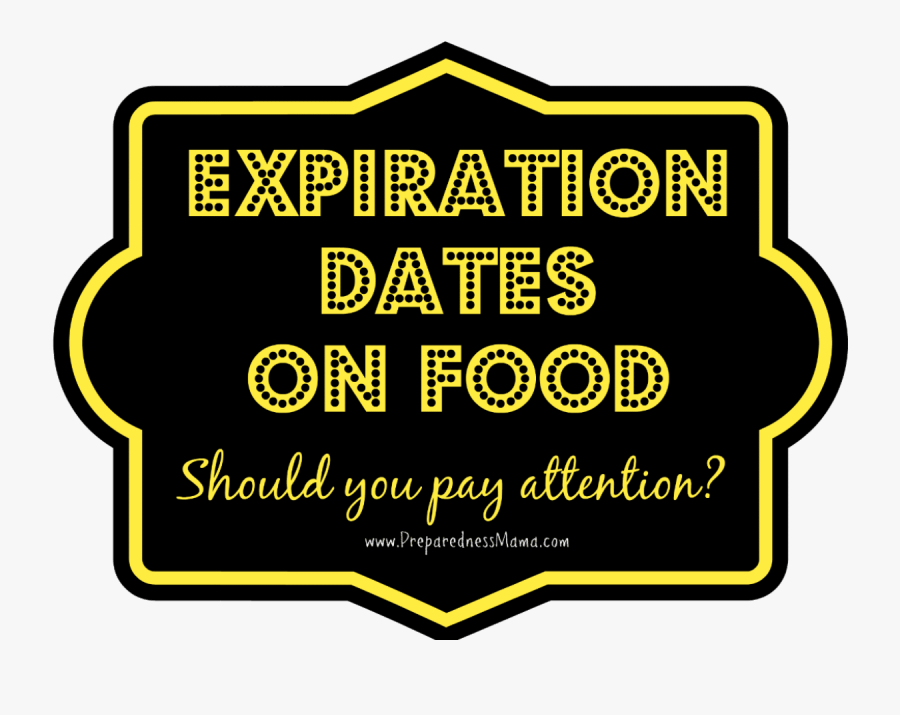 Expiration Dates On Food Storage, Transparent Clipart