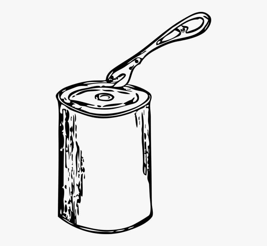 Paint Can Metal - Tin Opener Clipart Black And White, Transparent Clipart
