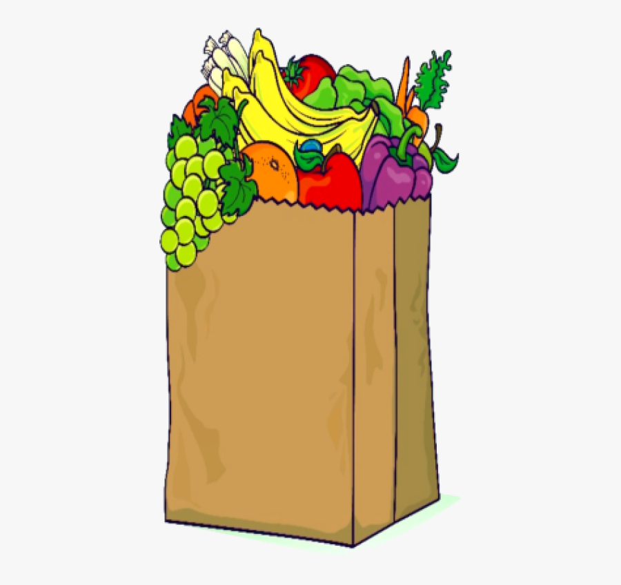 Cartoon Grocery Bag Png, Transparent Clipart