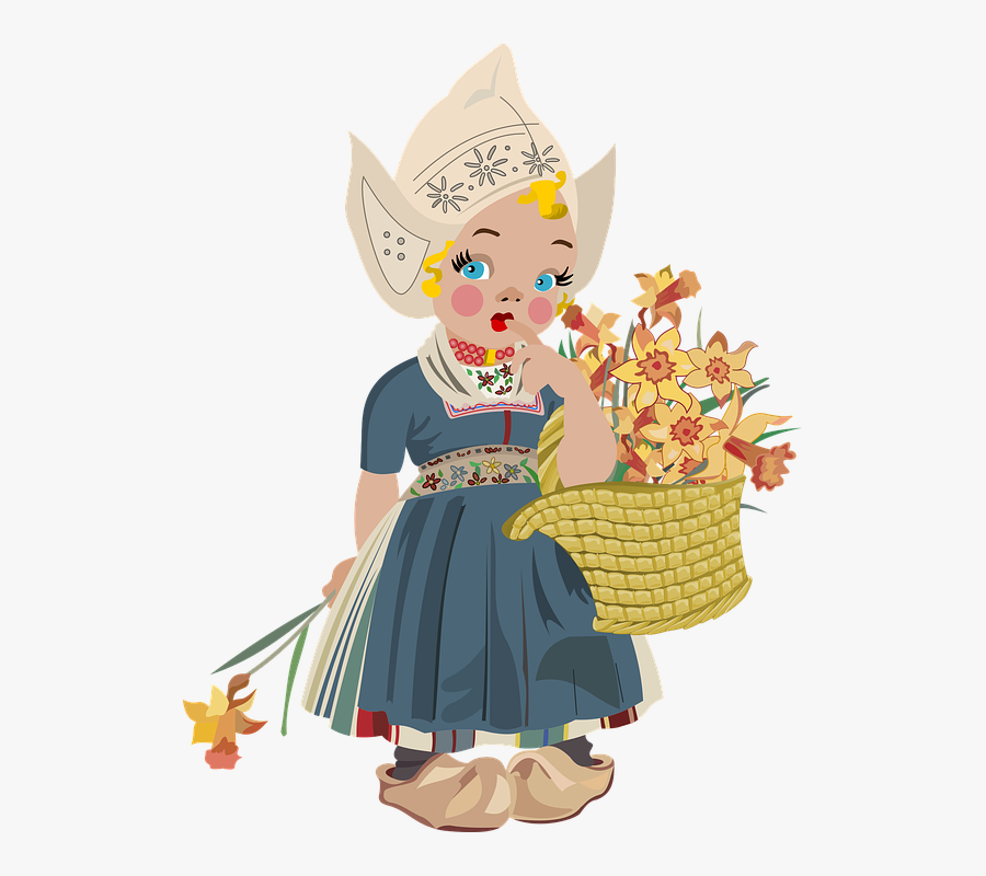 Chest, White Hat, Traditional Clothing, Clog - Dutch Png, Transparent Clipart