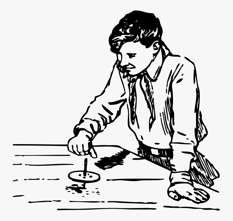 Spinning Top Clipart - Playing Spinning Top Draw, Transparent Clipart