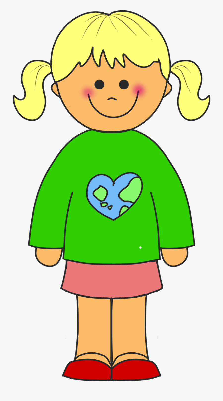 Girl Kid Clipart - Clip Art Of A Girl, Transparent Clipart