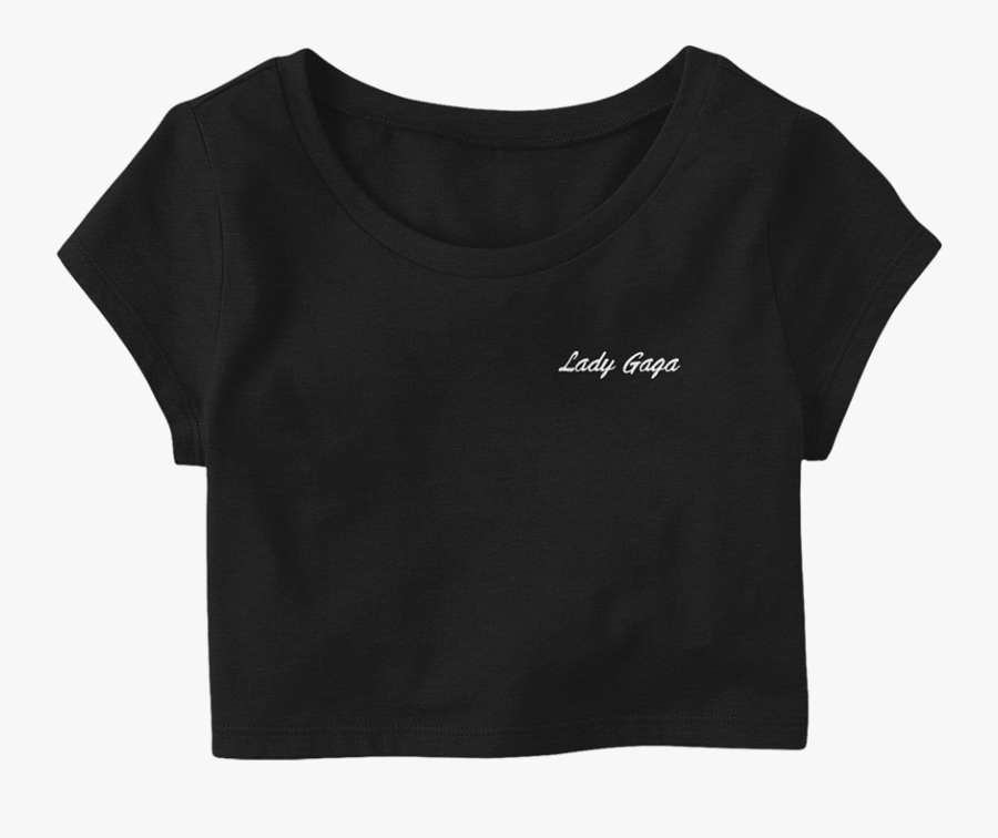 Black Script Crop Top - Active Shirt, Transparent Clipart