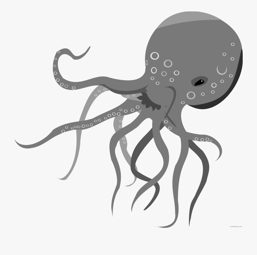 Awesome Octopus Animal Free Black White Clipart Images - Clipart Octopus, Transparent Clipart