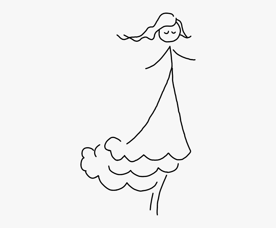 #sticker #png #tumblr #asthetic #dress #stickfigure - Line Art, Transparent Clipart