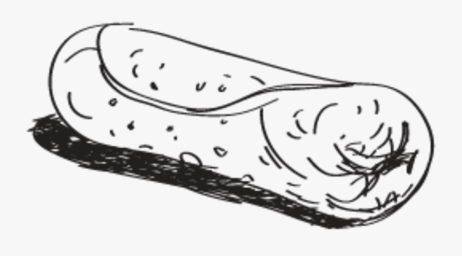 Drawing Of A Burrito, Transparent Clipart