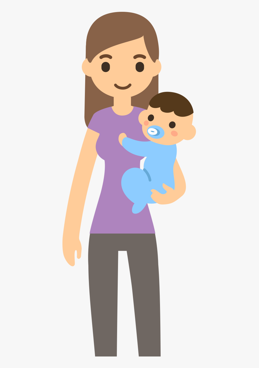 Dessin Personnage Enfant Et Maman, Transparent Clipart